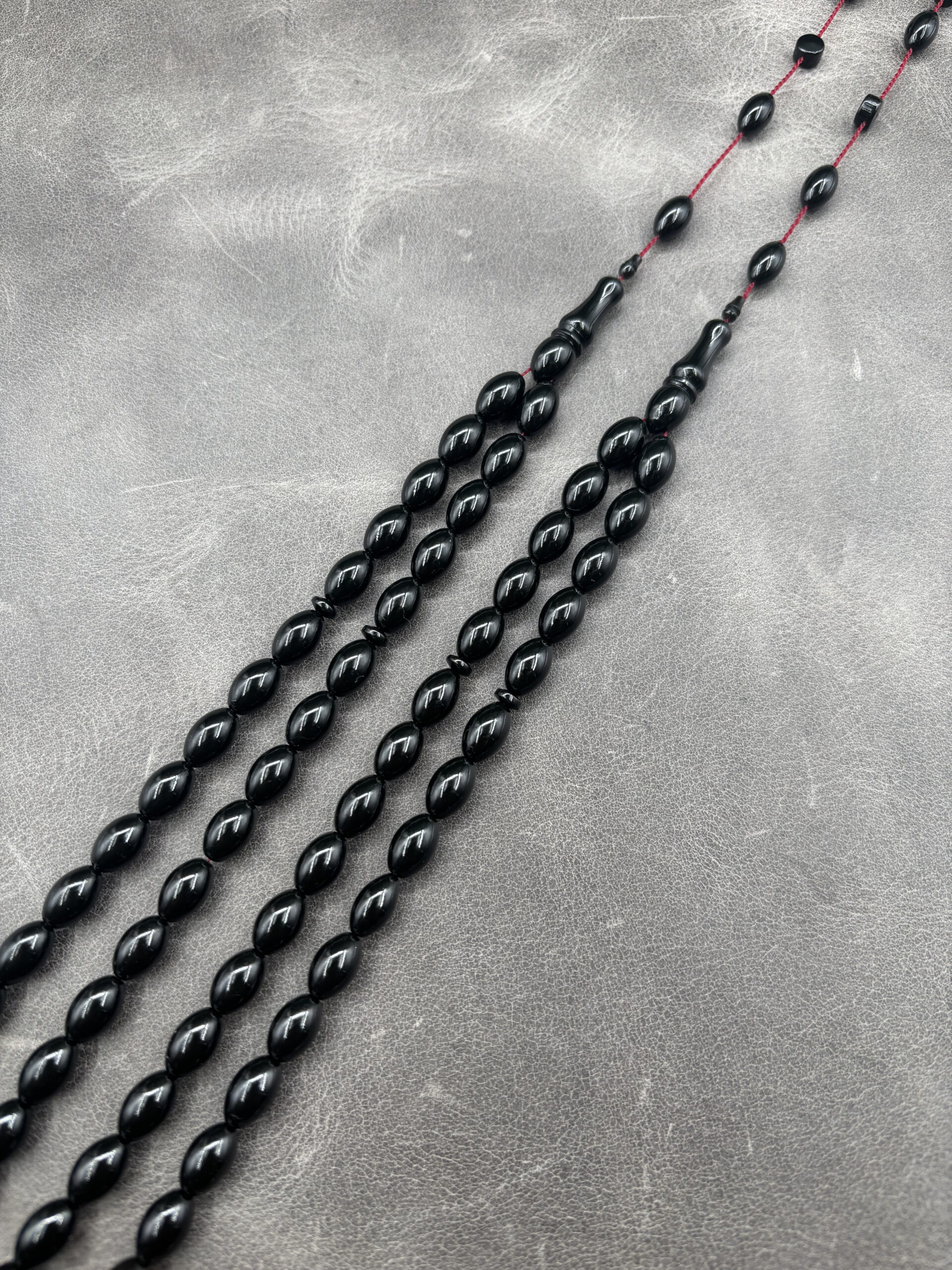 Mehmet Barlak – 6,5X10,5 mm – Siyah - Sistemli İmzalı Tesbih - Görsel 2