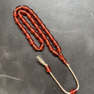 Osmanlı Necef Benzetme | Aykırı Renk Açık Kehribar (Nar Çiçeği Tonlu) Sedefli  | 7,5 X11 mm