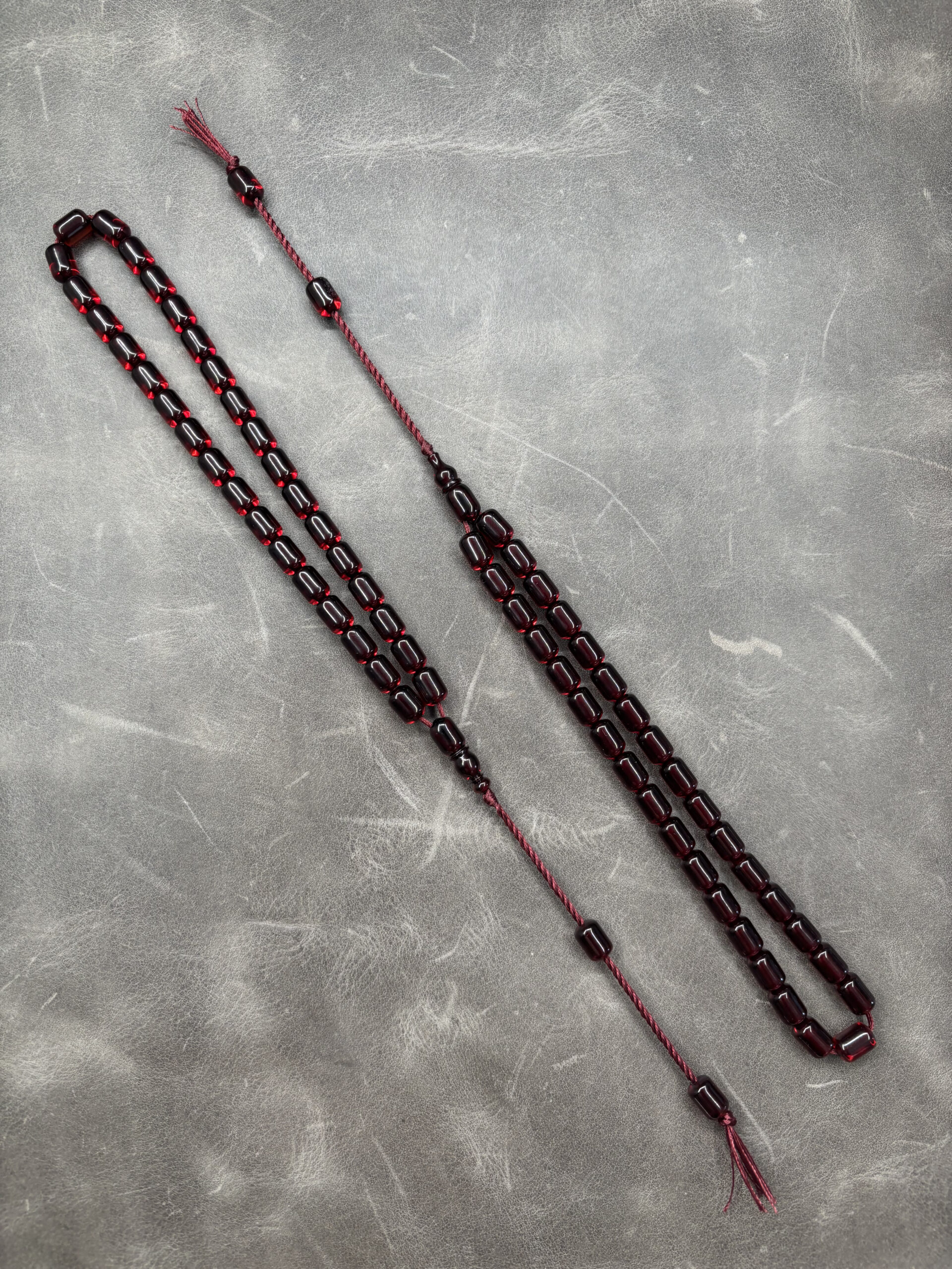 Ateş Kehribarı - 7X10 mm - Kırmızı Eskitme Ateş - Uçlu Kapsül Kesim - Görsel 6