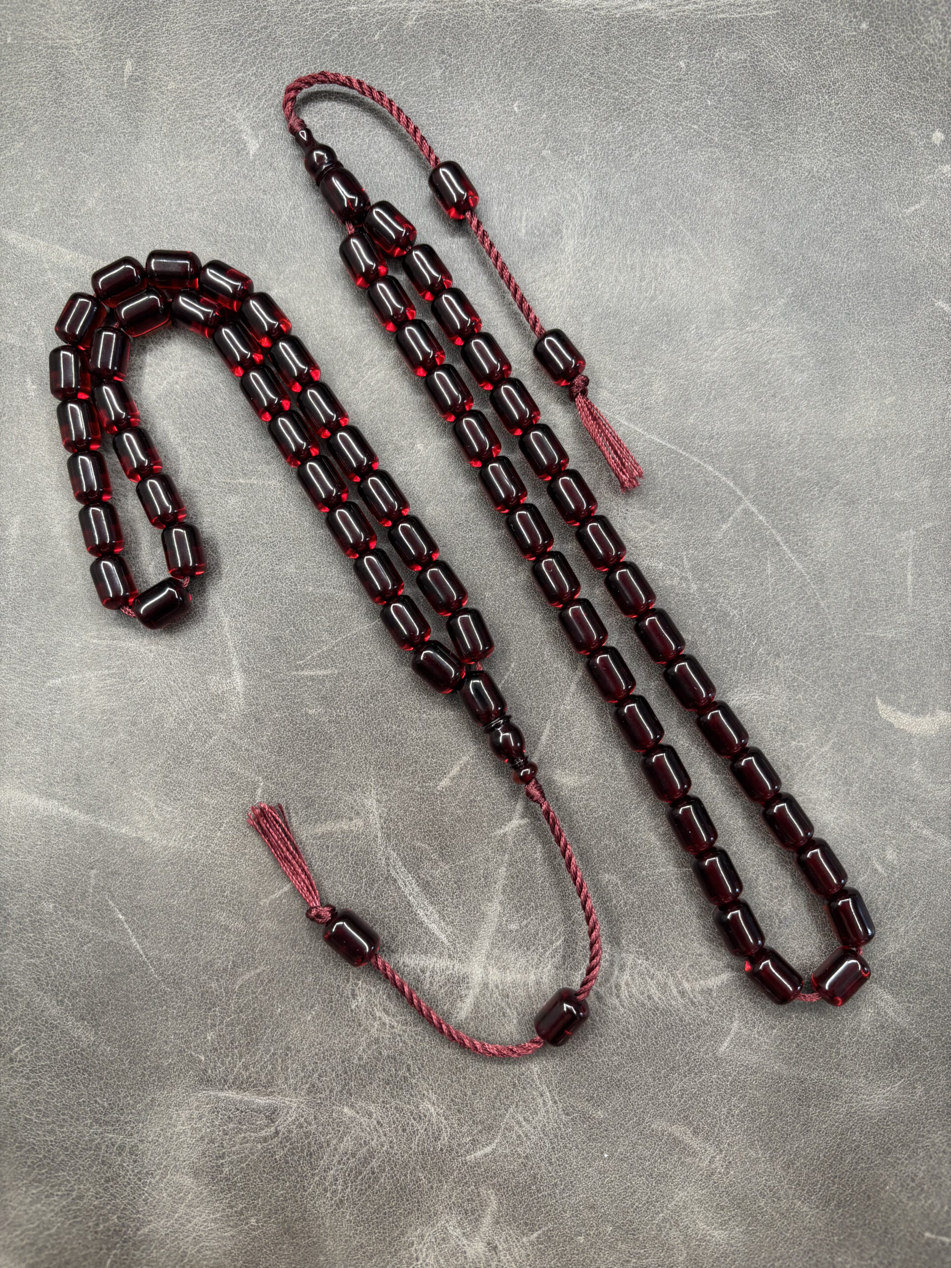 Ateş Kehribarı - 7X10 mm - Kırmızı Eskitme Ateş - Uçlu Kapsül Kesim - Görsel 5
