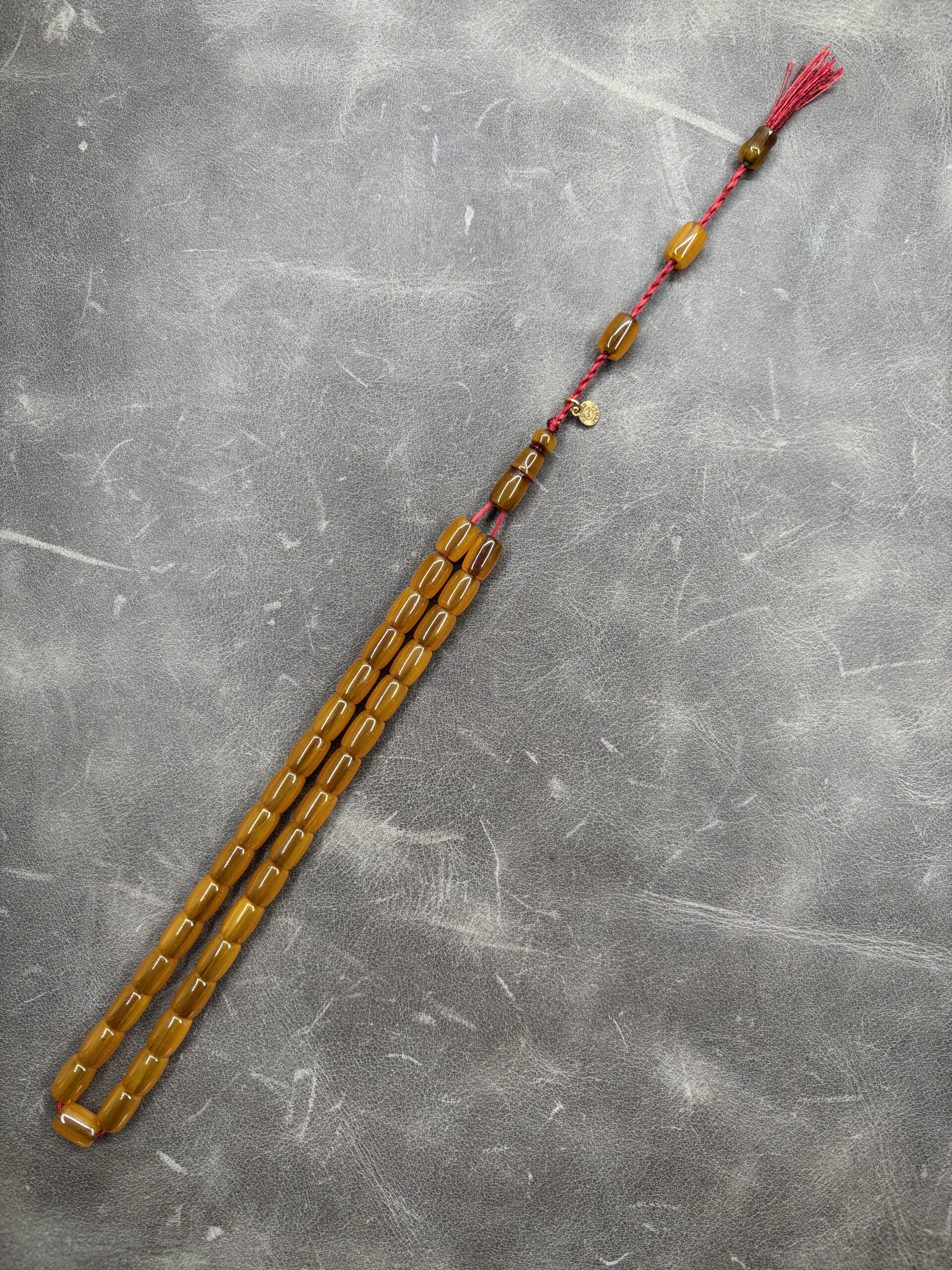 Alman Faturan Sıkma Kehribarı – Fıçı Kesim Kilit Habbe – Sarı Hamur – 8X11,5mm - Görsel 4