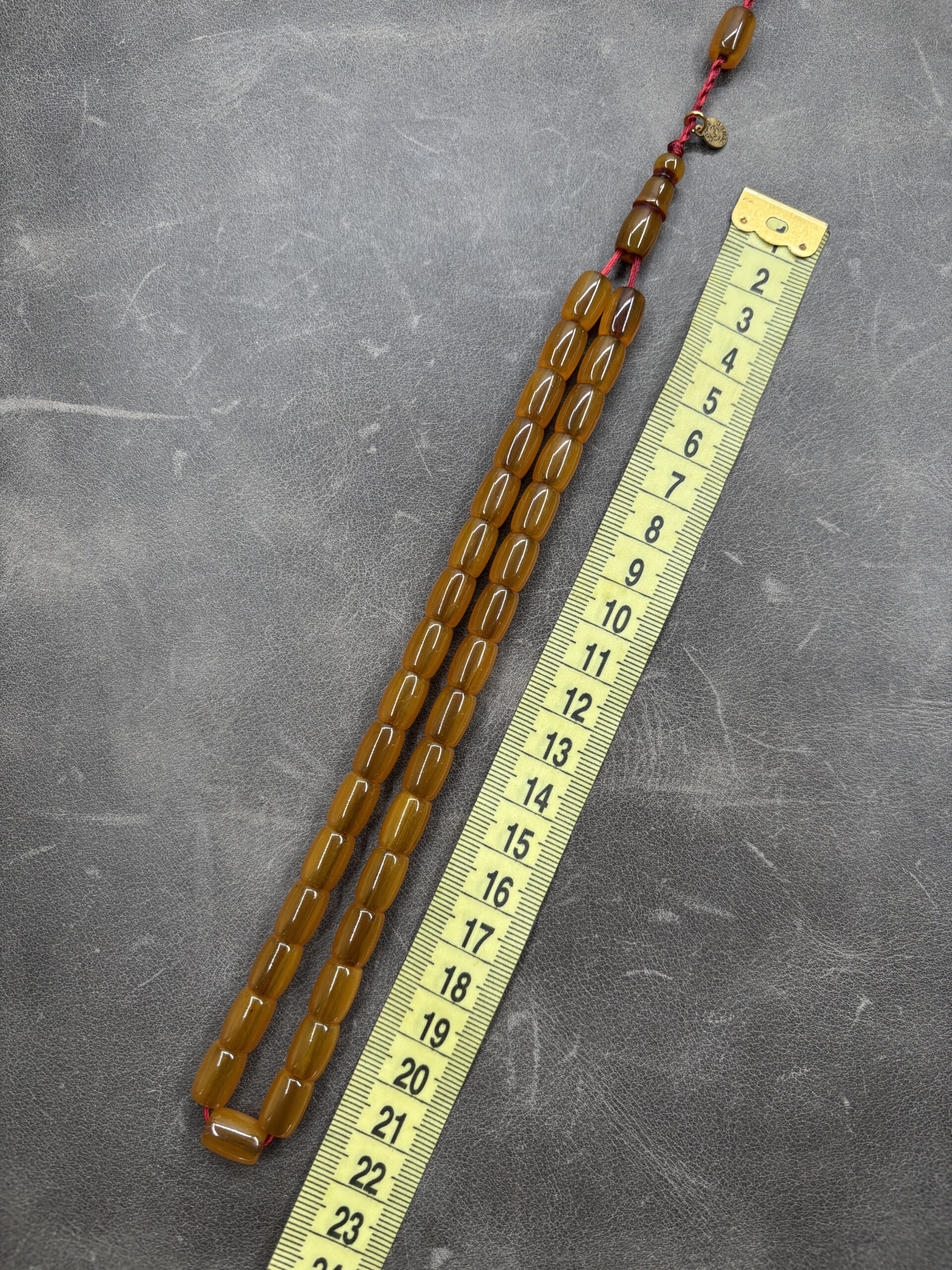 Alman Faturan Sıkma Kehribarı – Fıçı Kesim Kilit Habbe – Sarı Hamur – 8X11,5mm - Görsel 3