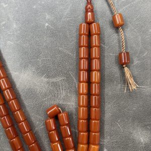 Alman Faturan Sıkma Kehribarı | 9X10,5 mm | Kayısı Hamur | Havşalı