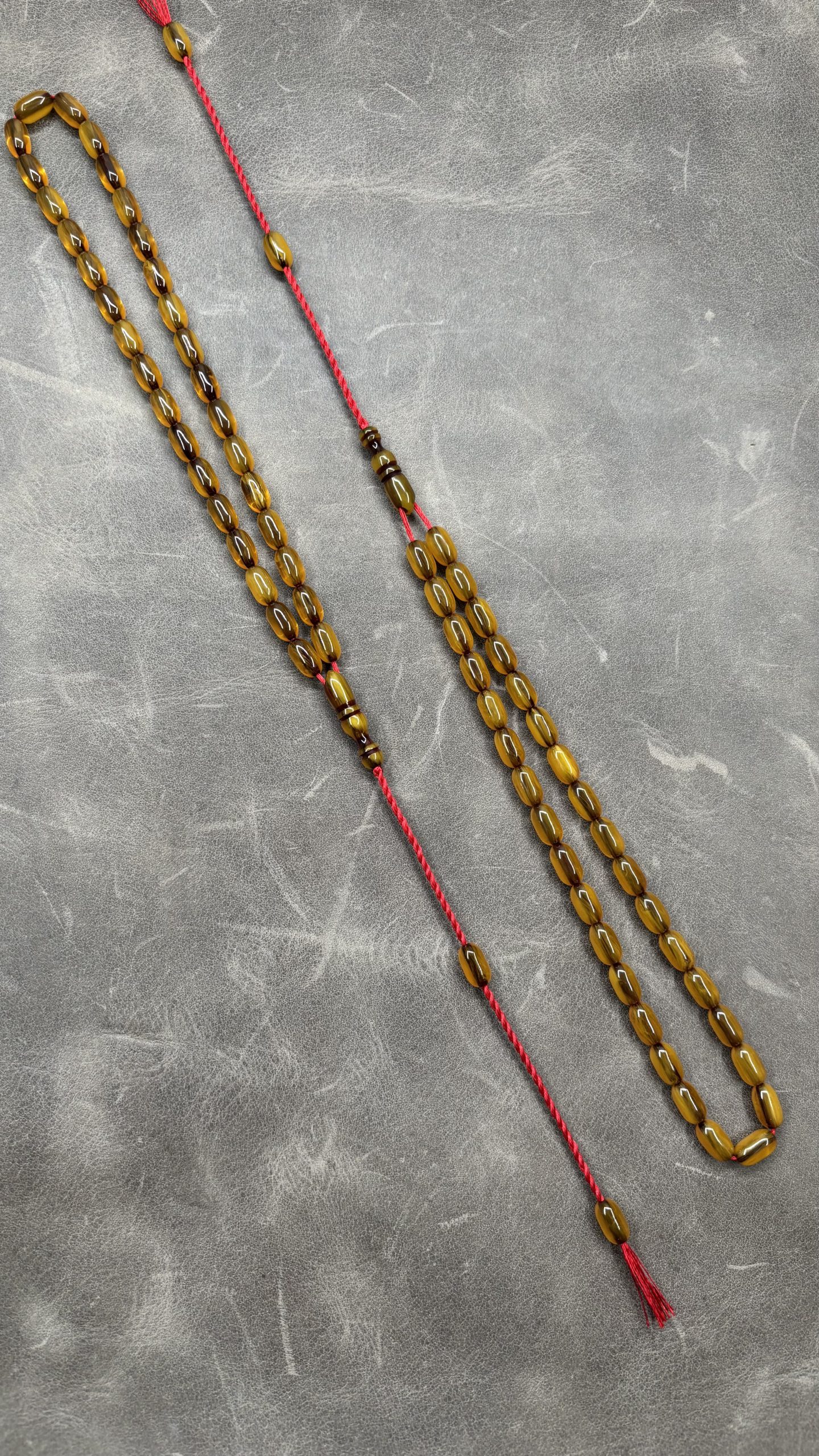 Alman Faturan Sıkma Kehribarı – 6X10mm - Yeşil Hamur - Uzun Kapsül - İmame Tıraşlı - Görsel 5