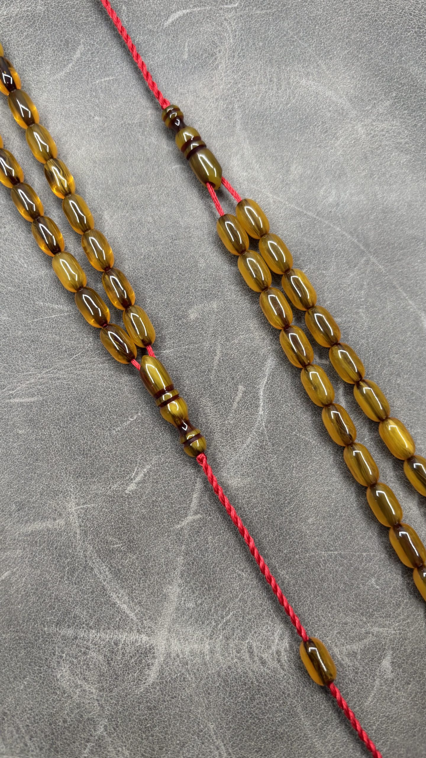 Alman Faturan Sıkma Kehribarı – 6X10mm - Yeşil Hamur - Uzun Kapsül - İmame Tıraşlı - Görsel 4