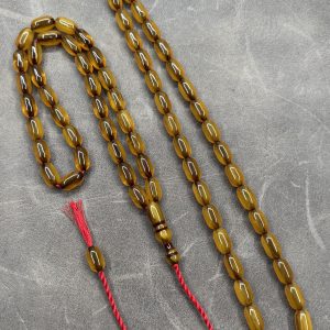 Alman Faturan Sıkma Kehribarı – 6X10mm - Yeşil Hamur - Uzun Kapsül - İmame Tıraşlı