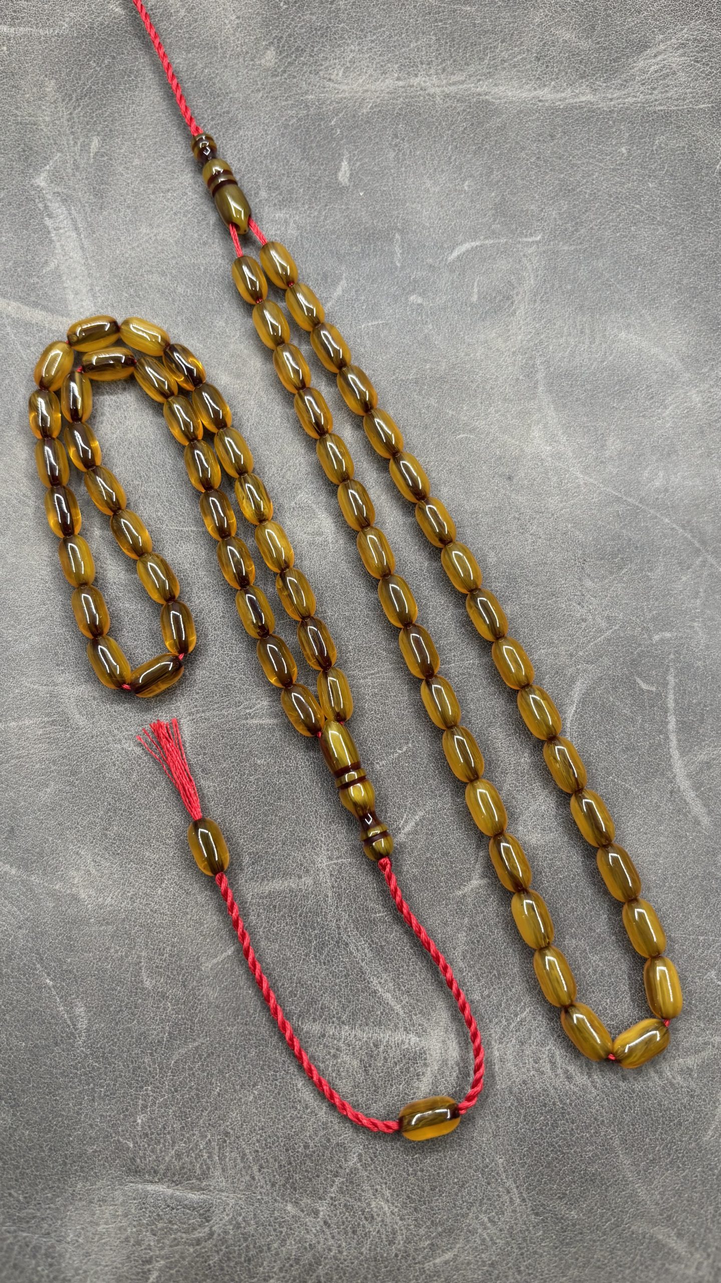 Alman Faturan Sıkma Kehribarı – 6X10mm - Yeşil Hamur - Uzun Kapsül - İmame Tıraşlı